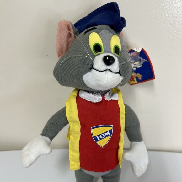 Tom and Jerry Tom Cat Plush Toy Soft Stuffed Doll Spike 9” Nanco Musketeers RARE - Picture 2 of 7